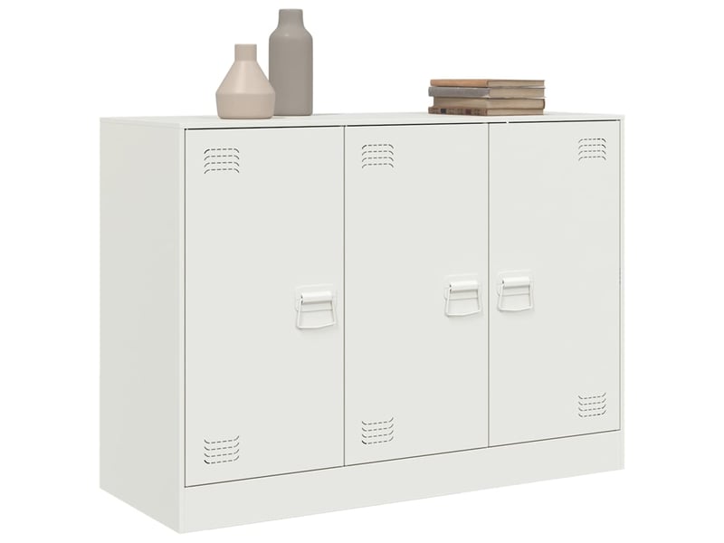  Buffet - bahut - meuble de rangement blanc 99x39x73 cm acier  - Conforama D