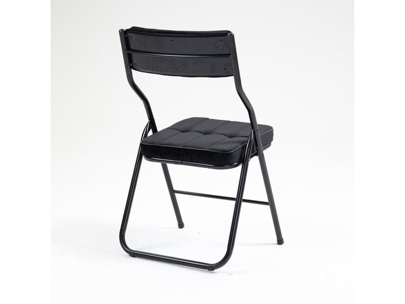  Chaises pliantes - 2 pack - siège rembourré - design pliable - construction robuste - chaise pour petit espace noir - Conforama C