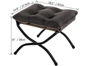 Pouf / repose pied VICMHUANG gris