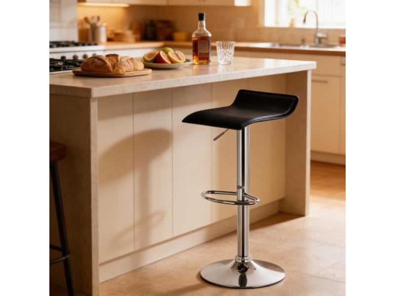 Tabouret de bar pivotant - chaise de salle à manger pour petit-déjeuner - pack 1 tabouret - Conforama D