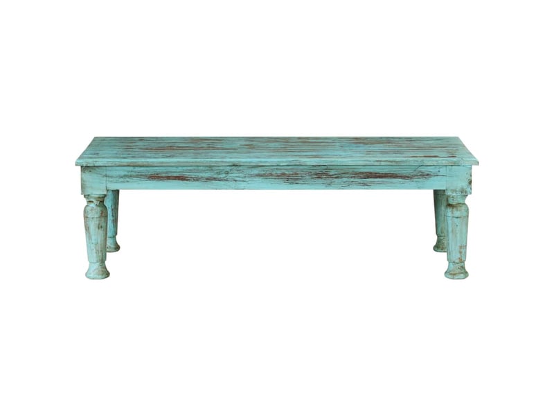  Table basse - table de salon - table à thé 110x50x34 cm bois de récupération massif  - Conforama A