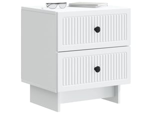 Table de chevet - cabinet de chevet - table de nuit blanc 43 x 34,5 x 47,5 cm bois d'ingénierie