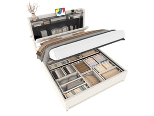 Lit coffre 140x200 cm <strong></strong> <strong>Bliss Lite</strong> coloris beige