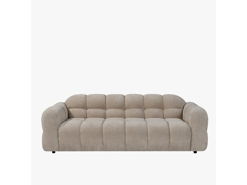 Canapé 3 places en tissu beige foncé - Conforama A