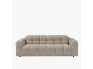 Canapé 3 places en tissu beige foncé