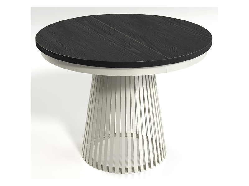  Selsey garda - table à manger ronde extensible - 100 cm - noircachemire Garda - Conforama A