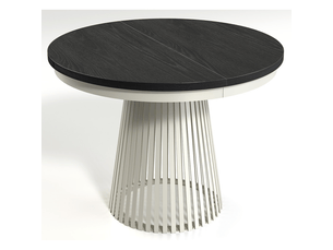 Selsey garda - table à manger ronde extensible - 100 cm - noircachemire