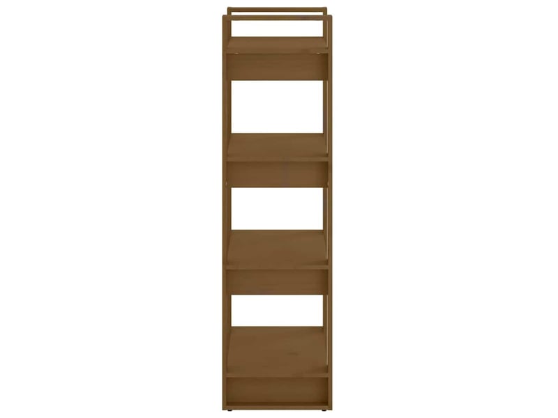  Bibliothèque, étagère de rangement marron miel 60x35x125 cm bois massif  - Conforama D