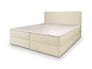 Lit avec rangement 160x200 cm <strong>MASSENO</strong> <strong></strong> coloris beige