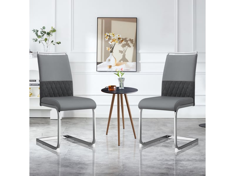  Chaise lot de 2 gris chaise gris - Conforama A