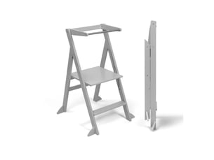 Tour d'apprentissage pliable « step'n'fold », gris, avec support supplémentaire