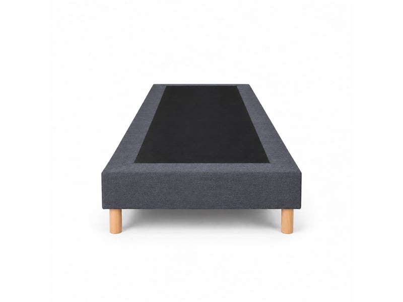 Sommier tapissier déco 90x190 cm gris - hauteur 30 cm - pieds inclus  - Conforama A