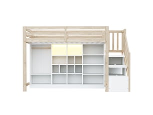Lit mezzanine 90x200 cm MAISONORA coloris bicolore