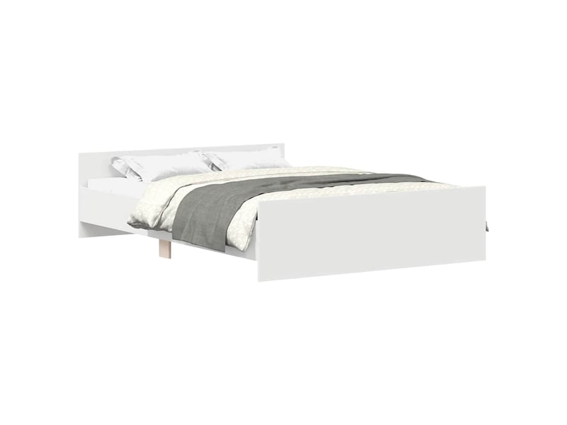  Lit double- lit adulte -  cadre de lit sans matelas blanc 135x190 cm  - Conforama A