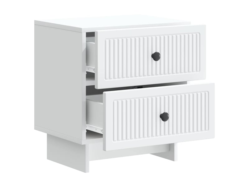  Table de chevet - cabinet de chevet - table de nuit blanc 43 x 34,5 x 47,5 cm bois d'ingénierie  - Conforama C