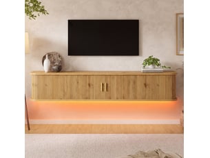 Meuble tv coloris naturel 175 cm <strong>HAUSS SPOLE</strong> <strong></strong>