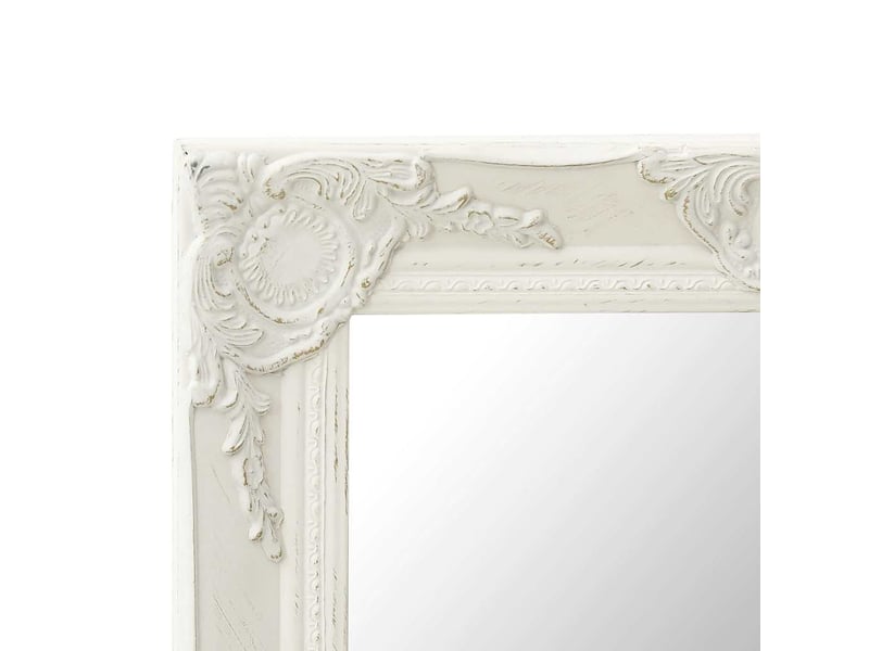  Miroir mural style baroque 50x50 cm blanc cf62882  - Conforama D