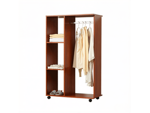 Armoire WISHDOR coloris bois foncé largeur 80 cm