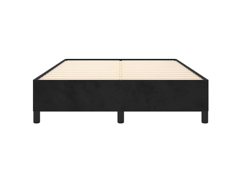  Lit double- lit adulte -  cadre de lit sans matelas noir 140x190 cm velours  - Conforama D