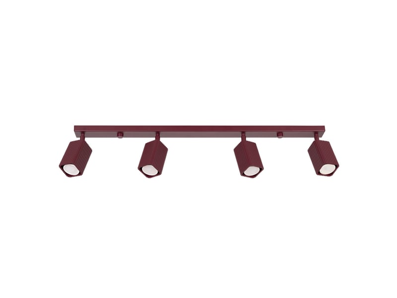  Plafonnier rayo 4l bordeaux aluminium moderne 16.5x81x6cm SL.3223 - Conforama A