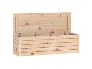 Boîte de rangement, coffre de rangement 109x36,5x33 cm bois massif de pin