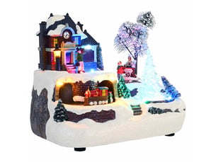 Décor de table de noël multicolore 23,5 x 16 x 18,5 cm résine