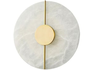 Applique murale ronde led design dorée, effet marbre – fixation murale, pour salon, chambre et couloir