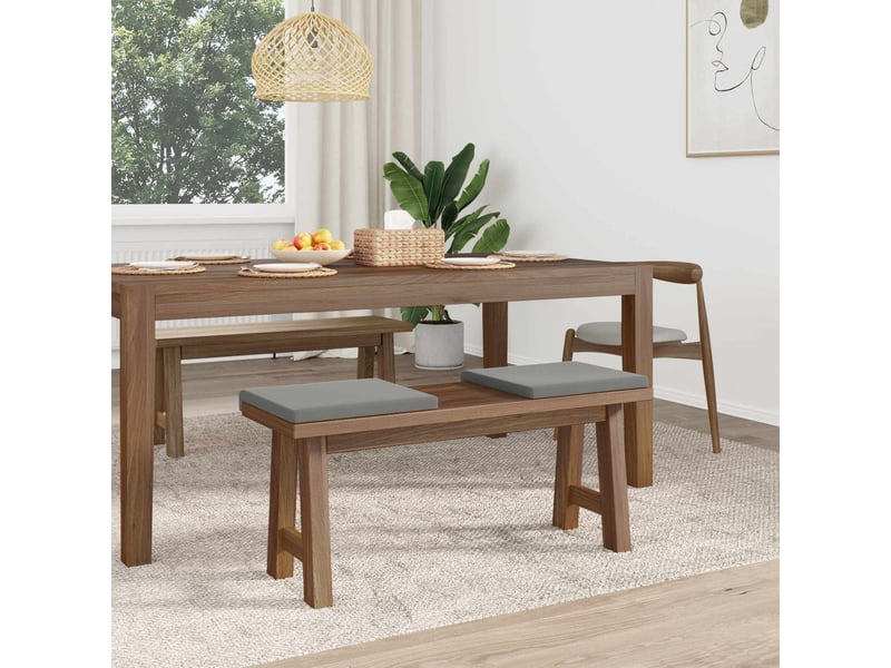 Lot de 2 coussins de banc, coussins d'assise, coussins pour chaisecanapé velours texturé gris foncé cf52547 - Conforama C