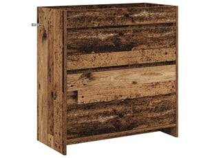Meuble sous lavabo de salle de bain, commode bois ancien shl2987