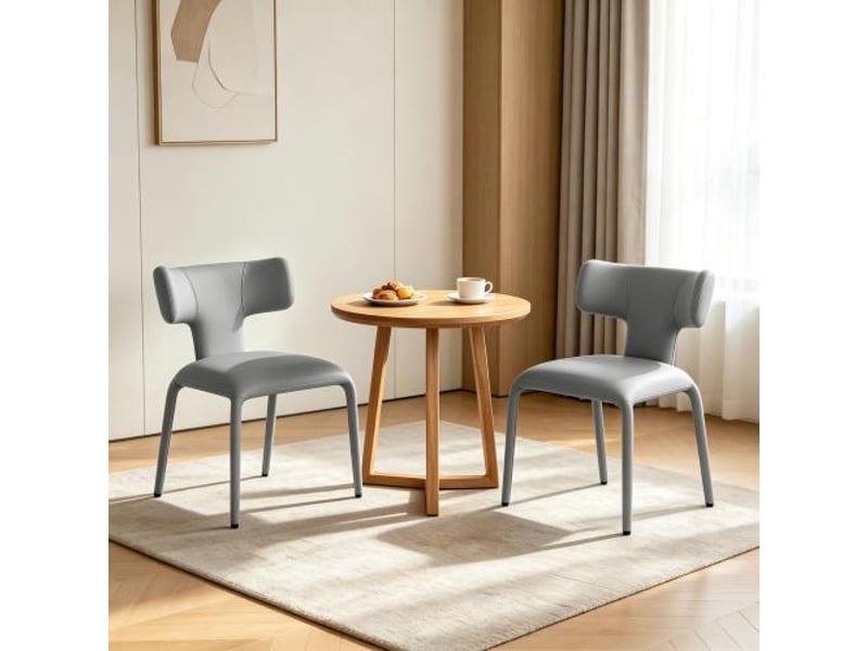  Chaises esthétiques pour salon et cuisine - chaises de bureau à dossier incurvé - chaises longues (lot de 2)  - Conforama B