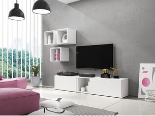 Meuble tv coloris blanc 38 cm <strong></strong>  <strong></strong>