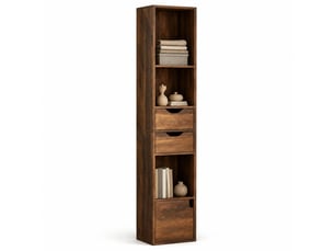 Bibliotheque coloris marron DESVIAE - 24 cm x 157.5 cm