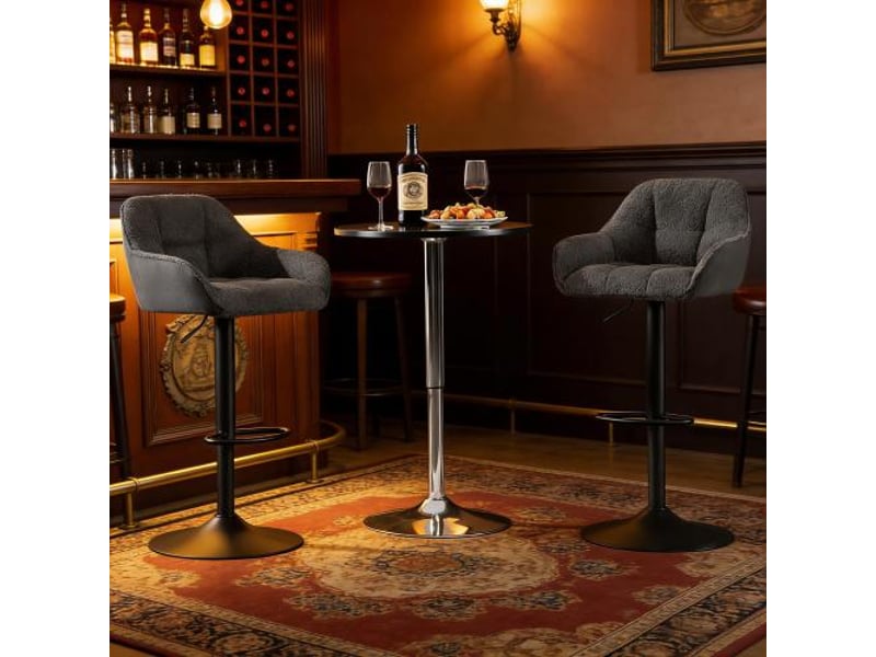 Chaises confortables pour salle à manger, cuisine, dressing et bureau – tabourets de bar (lot de 2) - Conforama B