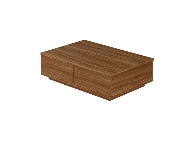  Table basse rectangulaire 2 abattants décor noyer l90 cm - nora  - Conforama A