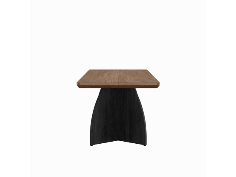 Table à manger 160×80 cm — 4–6 pers, plateau en noyer massif 4 cm, résistant à l'eau et rayures, salon & salle à manger - Conforama D