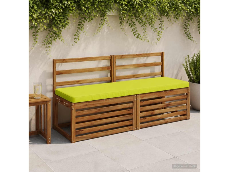Lot de 2 coussins de banc, coussins d'assise vught 100 % polyester vert vif. Cf58268 - Conforama B
