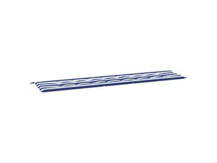 Coussin de banc de jardin, coussin d'assise rayures bleues et blanches 200x50x3cm cf52786