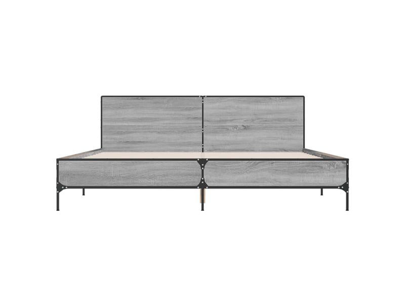  Lit double- lit adulte -  cadre de lit sans matelas sonoma gris 200x200 cm  - Conforama C
