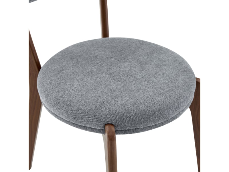  Set de 2 chaises à manger rembourrées en lin – style médiéval moderne, idéal pour la cuisine et la salle à manger  - Conforama E