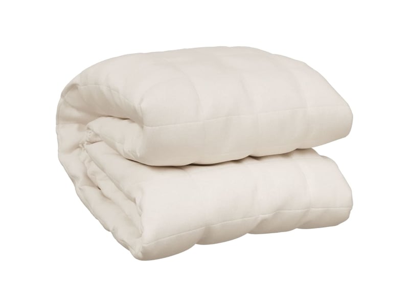  Couverture lestée adulte crème clair 220x230 cm 15 kg tissu shl98264  - Conforama A