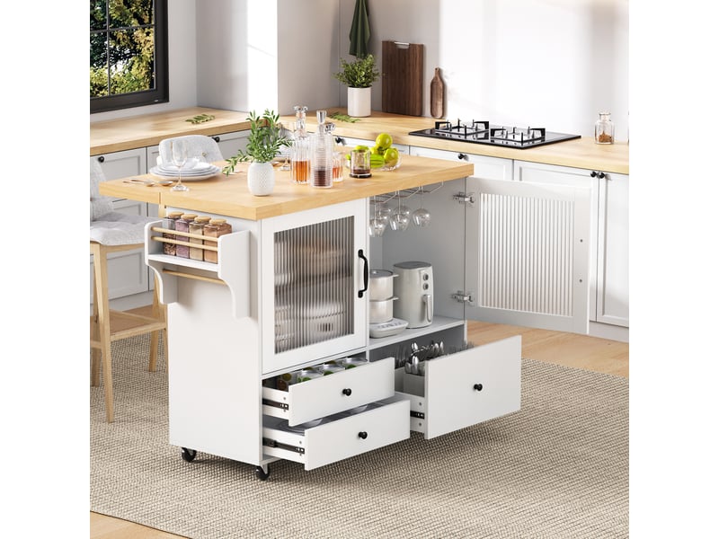  Desserte 2 portes 3 tiroirs coloris blanc mdf desserte blanc - Conforama E