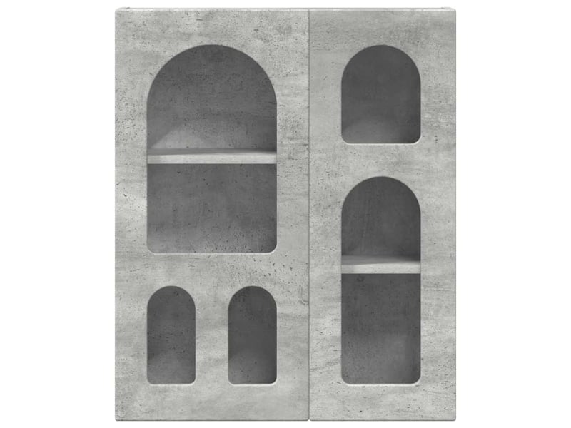  Armoire suspendue, meuble de rangement elst gris béton 59x20x71,5 cm  - Conforama E