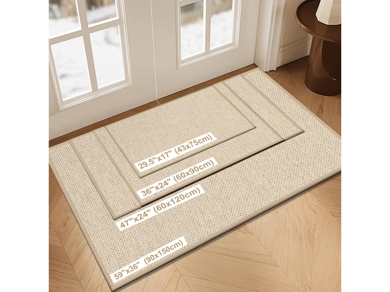  Tapis d'entrée intérieur kaki 60x90 cm, antidérapant et absorbant, lavable, idéal pour couloir, cuisine, entrée PL-A-001046 - Conforama B