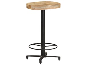 Lot de 2 tabouret de bar, chaise de bar 66 cm bois de manguier massif