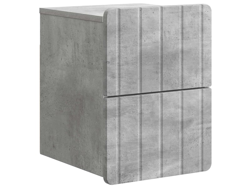  Table de chevet mural gris béton 33 x 34,5 x 43 cm  - Conforama B
