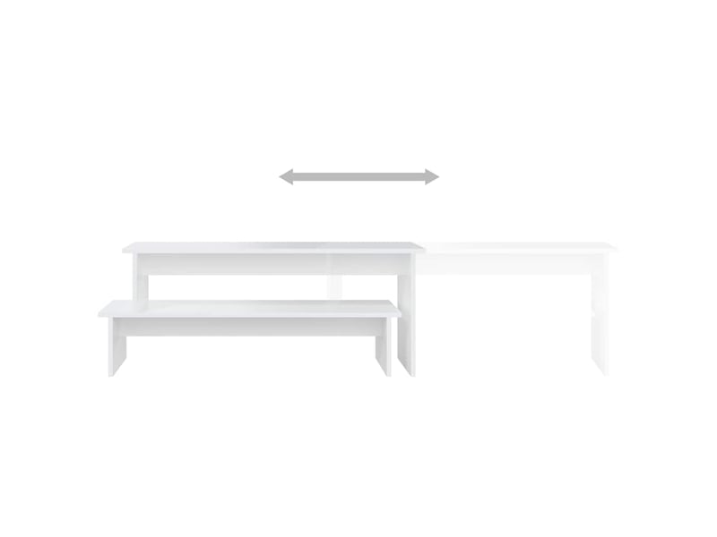  Meuble tv - banc tv - meuble de rangement blanc 180x30x43 cm aggloméré  - Conforama E