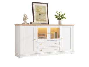 Buffet 4 porte(s) 2 tiroir(s) Fay Lum - 160 cm coloris blanc