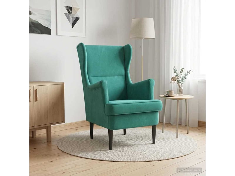  Vidaxl fauteuil turquoise velours  - Conforama B
