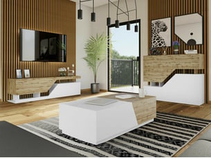 Meuble tv coloris blanc 60 cm