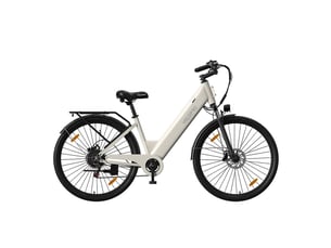 Velopro c1 vélo électrique 250w 36v 13ah 27.5*1.95 cadre ouvert adulte vélo de ville pour trajets quotidiens avec porte-bagons arrière écran lcd couleur capteur de vitesse frein à disque mécanique 7 vitesses 25kmh